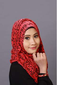 Pasmina Paris Alphabet Red